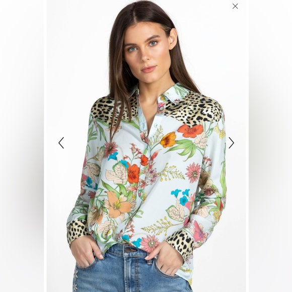 Johnny Was Workshop Liliana Silk Western Shirt Women's Small - Picture 14 of 15